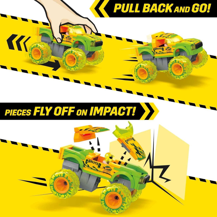 Hot Wheels Klocki konstrukcyjne Mega Bloks Gunkster Monster Truck 69 elementów