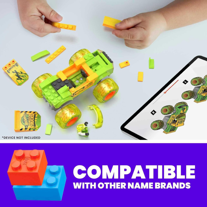 Hot Wheels Klocki konstrukcyjne Mega Bloks Gunkster Monster Truck 69 elementów