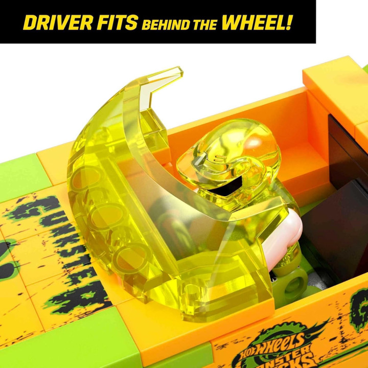 Hot Wheels Klocki konstrukcyjne Mega Bloks Gunkster Monster Truck 69 elementów