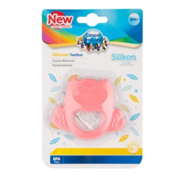 Canpol babies silikonowy gryzak dla niemowląt SOWA turkus/róz 51/003