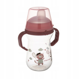 Canpol babies Kubek niekapek z silikonowym ustnikiem Bonjour Paris 250ml Różowy 56/613