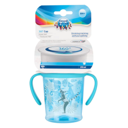 Canpol babies Kubek 360, 270ml JUNGLE turkusowy 56/504