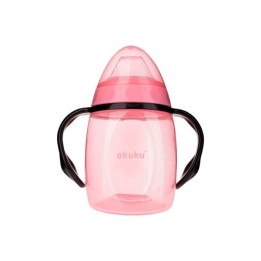 AKUKU Kubek niekapek z miękkim ustnikiem różowy 280 ml 0429