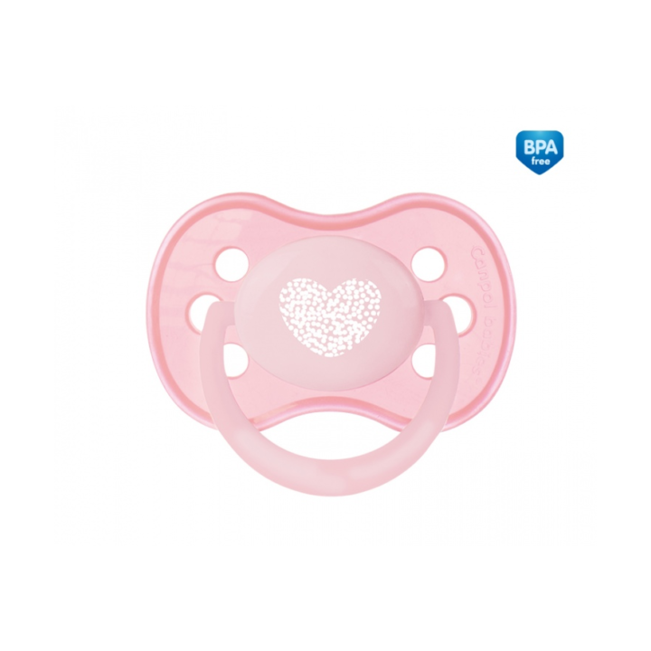 CANPOL BABIES Smoczek silikonowy symetryczny 6-18 m Pastelove 22/417