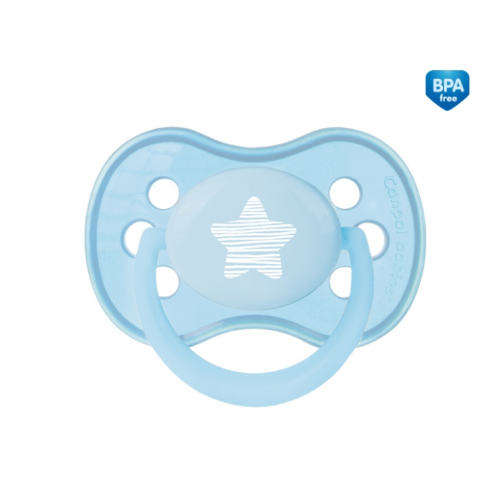 CANPOL BABIES Smoczek silikonowy symetryczny 6-18 m Pastelove 22/417