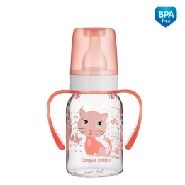CANPOL BABIES Butelka 120 ml WESOŁE ZWIERZAKI 11/823