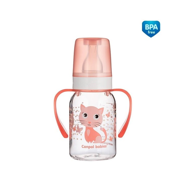 CANPOL BABIES Butelka 120 ml WESOŁE ZWIERZAKI 11/823