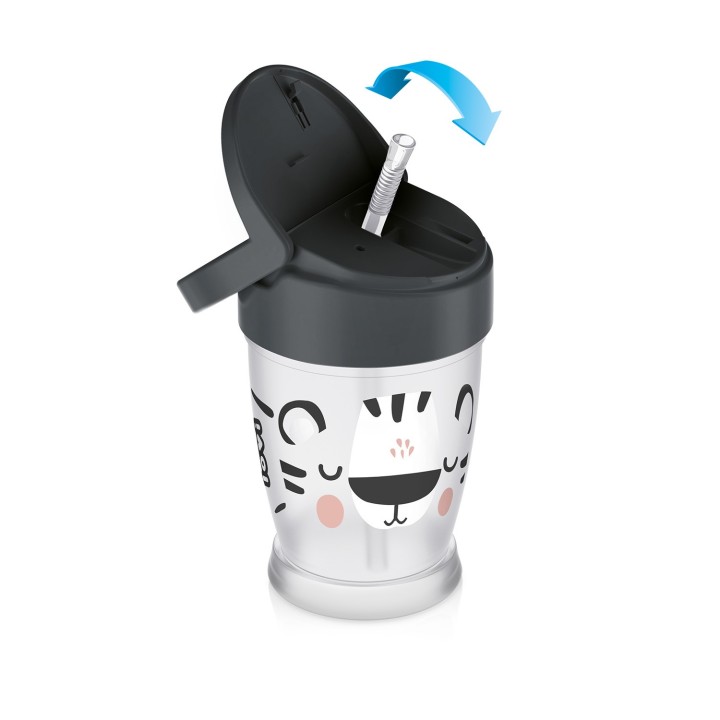 LOVI Kubek ze słomką JUNIOR 250ml 12m+