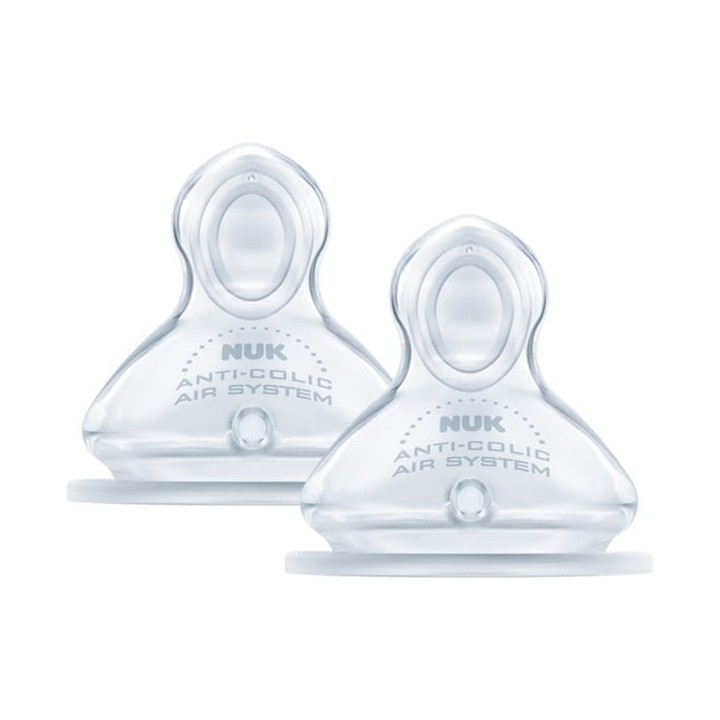 NUK FC+ Silikonowy smoczek do butelki 0-6m 1M 709245 2 szt.