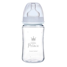 CANPOL BABIES Butelka szeroka antykolkowa 240ml PP EasyStart ROYAL BABY niebieska 35/234