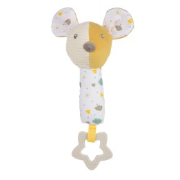 CANPOL BABIES Pluszowa zabawka z piszczkiem i gryzakiem MOUSE 77/205 0M+