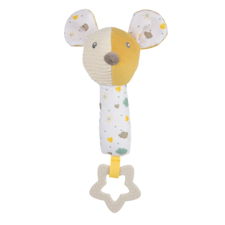 CANPOL BABIES Pluszowa zabawka z piszczkiem i gryzakiem MOUSE 77/205 0M+