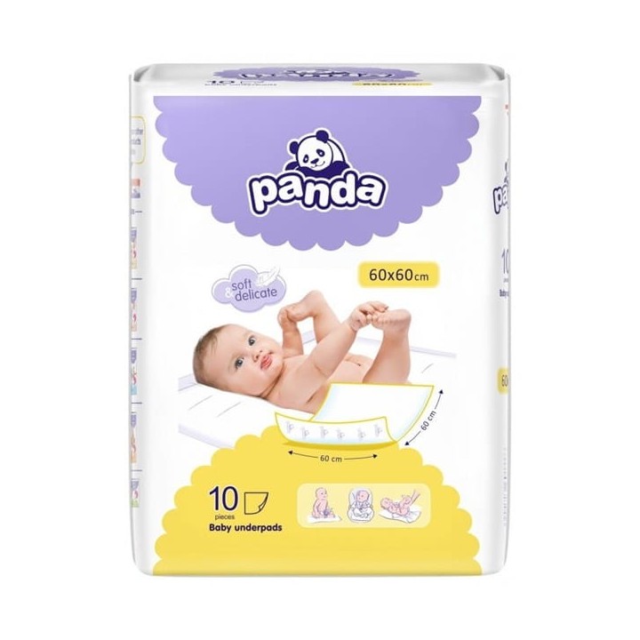 BELLA Podkład do przewijania Panda 60/60 10 szt.
