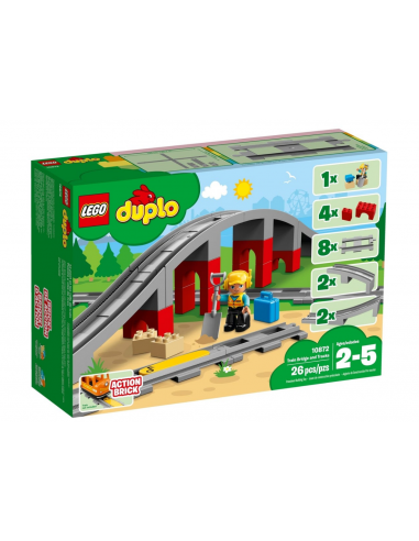LEGO Duplo Tory kolejowe i wiadukt...
