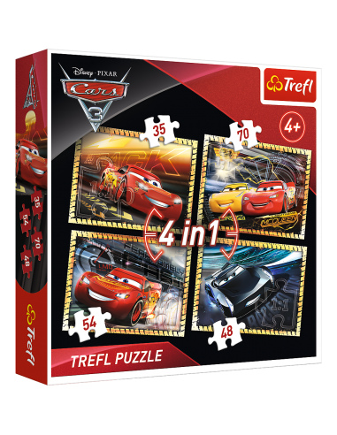 TREFL Puzzle 4w1 CARS Gotowi do...