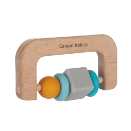 CANPOL BABIES Gryzak drewniano- silikonowy dla niemowląt 80/301