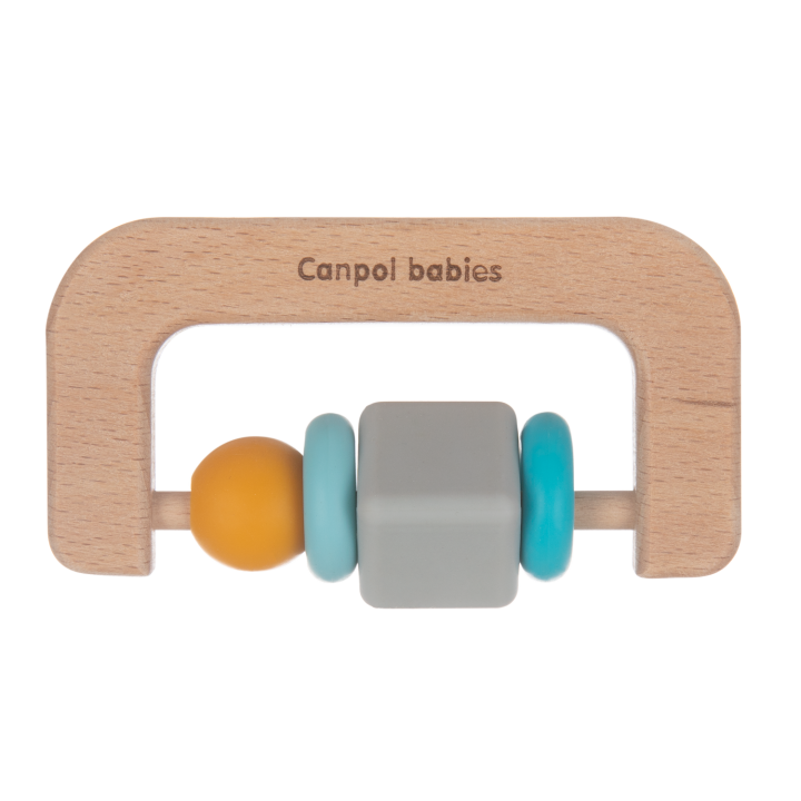 CANPOL BABIES Gryzak drewniano- silikonowy dla niemowląt 80/301