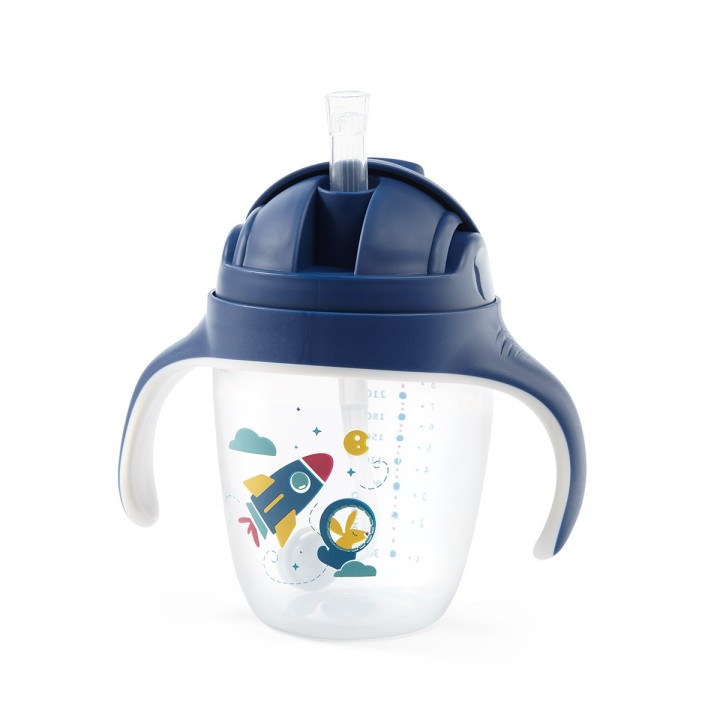 BABYONO Kubek niekapek z obciążoną słomką 1464/02