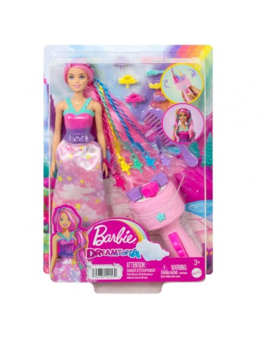 Barbie HNJ06 Lalka + zaplatacz do włosów