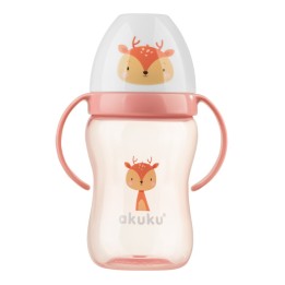 AKUKU Bidon niekapek z miękkim ustnikiem JELONEK 240 ml A0221