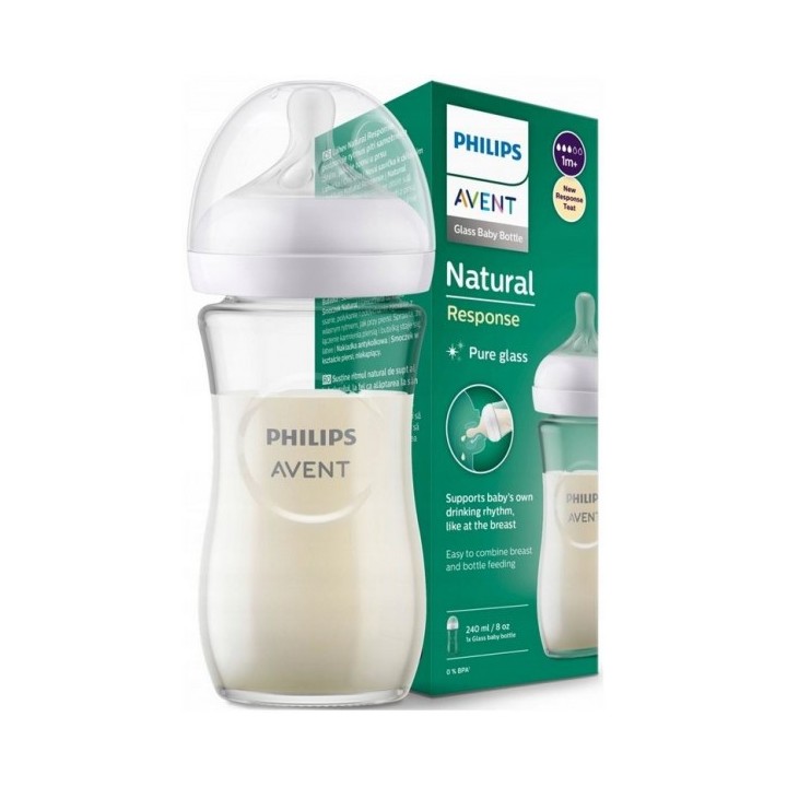 PHILIPS AVENT Responsywna Butelka Natural szklana 240ml 933/01
