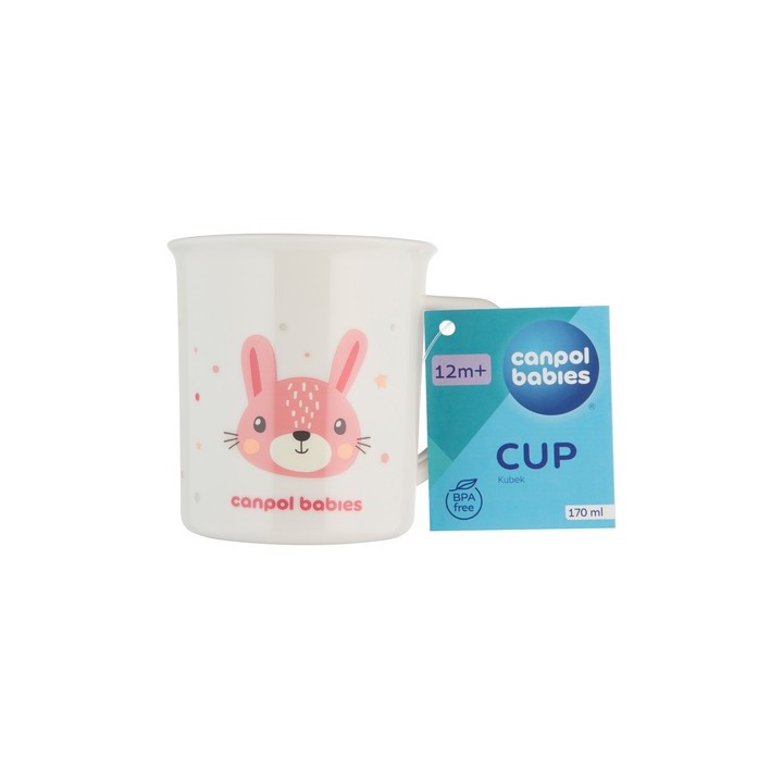 CANPOL BABIES Kubeczek plastikowy Cute Animals 4/413 pink