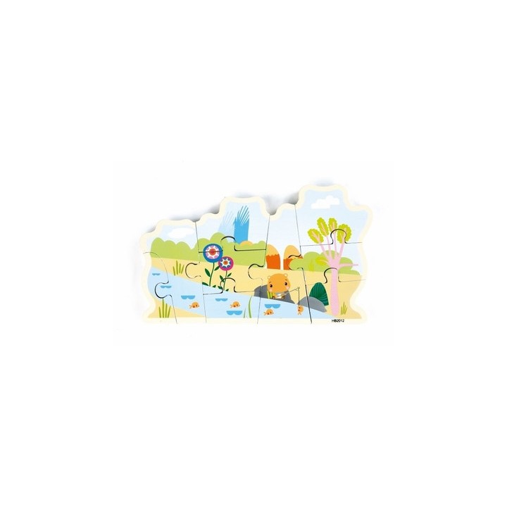 OOPS Puzzle Dwustronne Miś 18m+