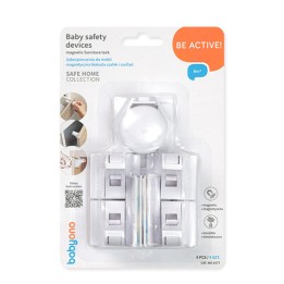 BABYONo 1577 Zabezpieczenia do mebli. Magnetyczna blokada szafek i szuflad 4 szt.