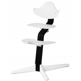 EVOMOVE ZESTAW Stokke Nomi 3w1 – wielofunkcyjne krzesełko + zestaw dziecięcy + tacka w kolorystyce BLACK - WHITE