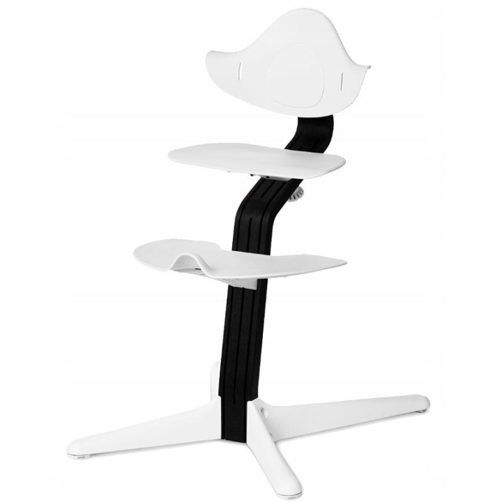EVOMOVE ZESTAW Stokke Nomi 3w1 – wielofunkcyjne krzesełko + zestaw dziecięcy + tacka w kolorystyce BLACK - WHITE