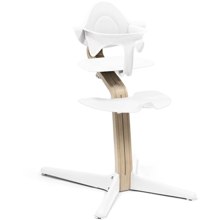 EVOMOVE Zestaw Stokke Nomi 2w1 – wielofunkcyjne krzesełko + zestaw dziecięcy WHITE OILED - WHITE