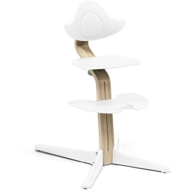 EVOMOVE Zestaw Stokke Nomi 2w1 – wielofunkcyjne krzesełko + zestaw dziecięcy WHITE OILED - WHITE