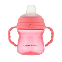 CANPOL BABIES Kubek z silikonowym ustnikiem FirstCup 150ml 56/614 pink