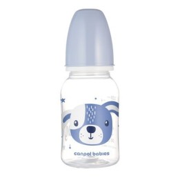 CANPOL BABIES Butelka Wąska 120ml CUTE ANIMALS Niebieska 11/851