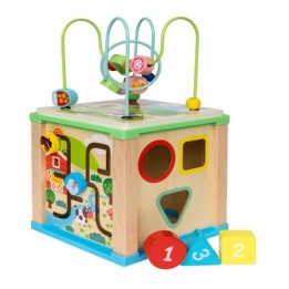 SMILY PLAY SPW84950 Drewniana kostka aktywizująca 5w1