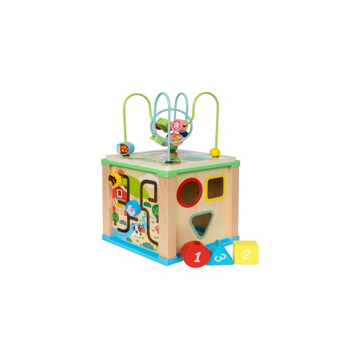 SMILY PLAY SPW84950 Drewniana kostka aktywizująca 5w1
