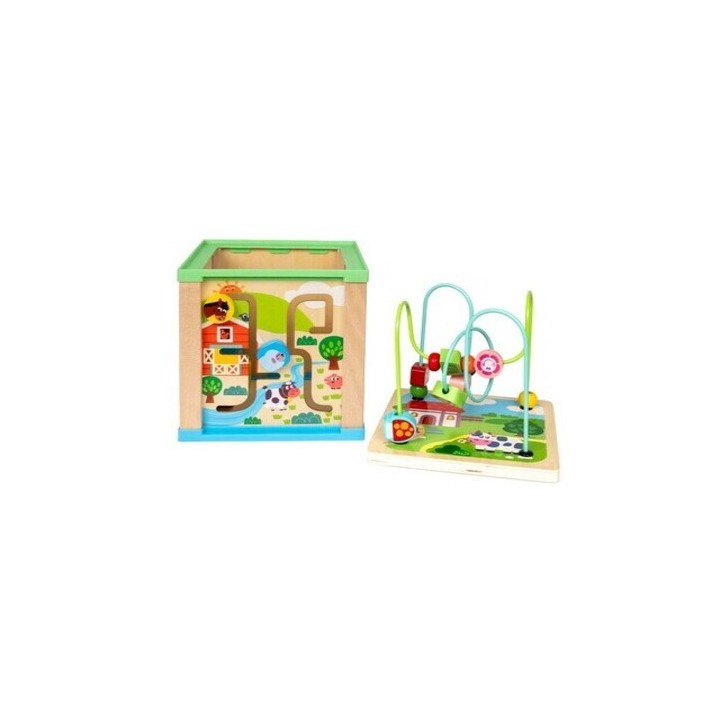 SMILY PLAY SPW84950 Drewniana kostka aktywizująca 5w1