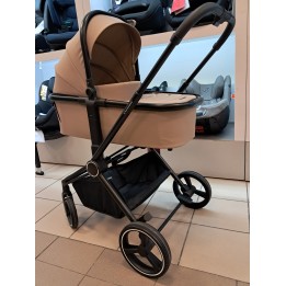 CRESCENT Wózek głęboko-spacerowy 2w1 ULTRA - czarny stelaż, kolor piaskowy