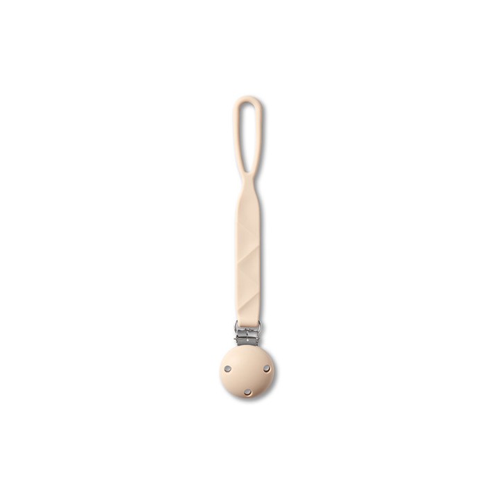 BABYONO 1469/03 Silikonowa zawieszka do smoczka beżowa