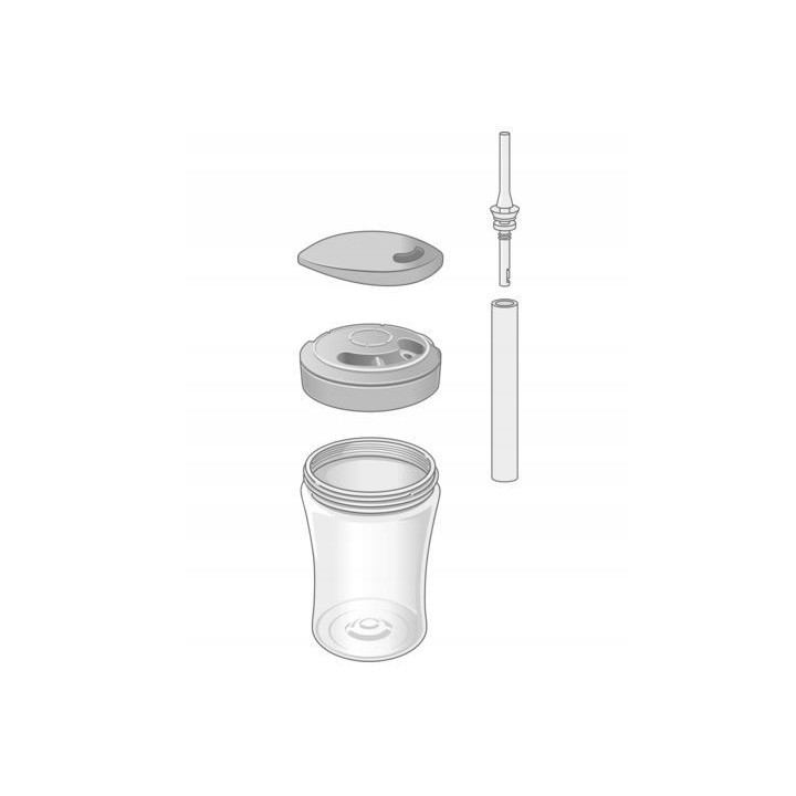 NUK Kubek EVOLUTION ACTION CUP, kubek niekapek z silikonową słomką, 12 m+,  230 ml, KAMELEON