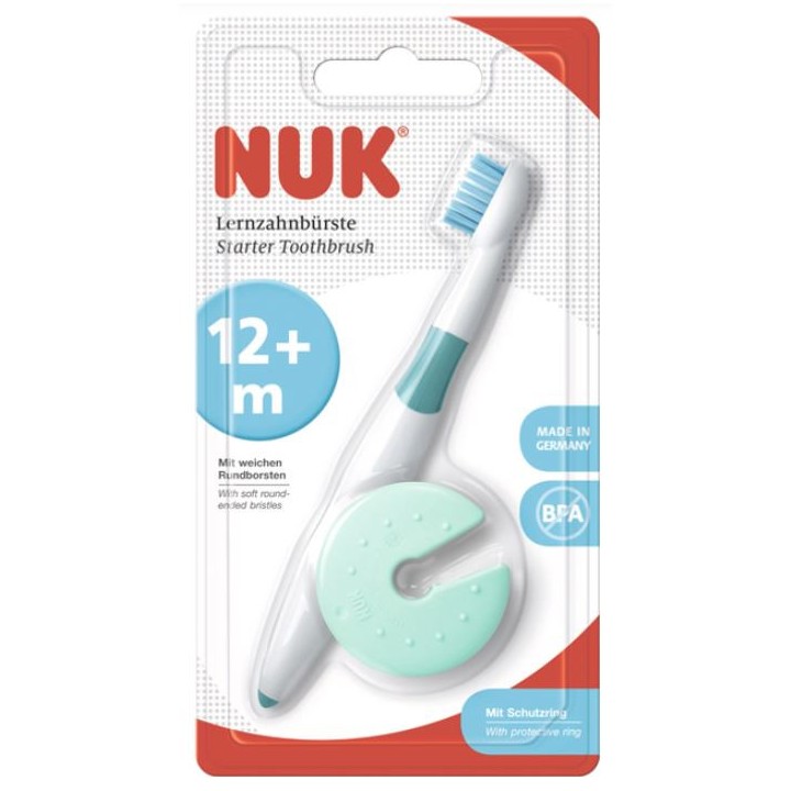 NUK Pierwsza szczoteczka do zębów z ogranicznikiem