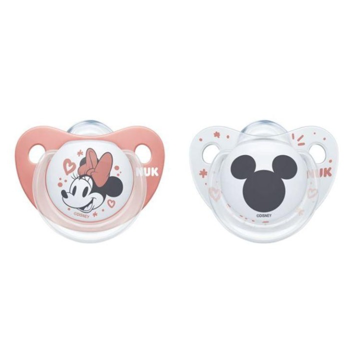 NUK Smoczek uspokajający silikonowy, rozmiar 0-6 m, DISNEY, zestaw 2 sztuk