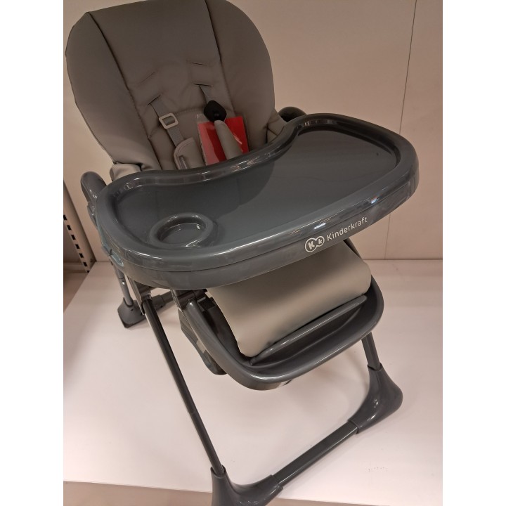 (WYPRZEDAŻ EKSPOZYCJI) KINDERKRAFT, Krzesełko do karmienia TASTEE, SZARE