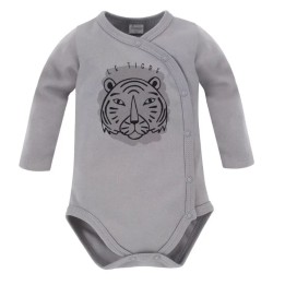 PINOKIO Body Rozpinane Długi rękaw LE TIGRE szary