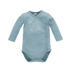 PINOKIO Body Rozpinane Długi rękaw LAZY LIFE nieb.