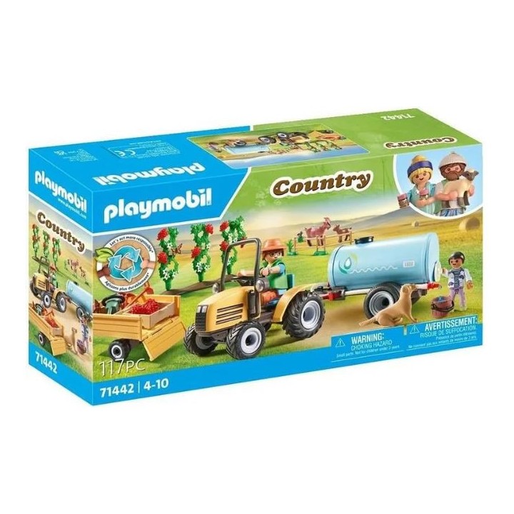 PLAYMOBIL 71442 Traktor z przyczepą i zbiornik na wodę