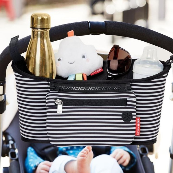 SKIP HOP Organizer do wózka Black/White Stripe