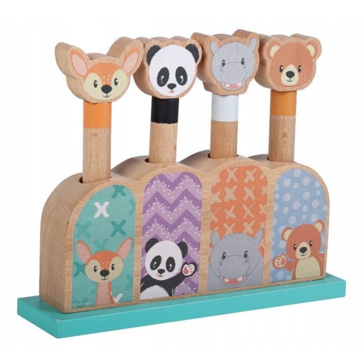 SUN BABY Zabawka drewniana (Pop Up Animals)