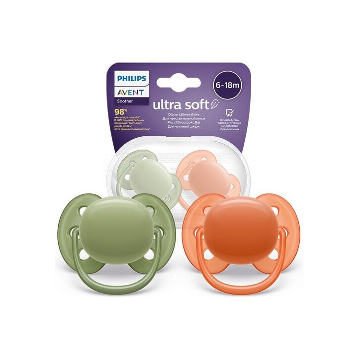 PHILIPS AVENT 18+ Smoczki Ultra soft 093/01