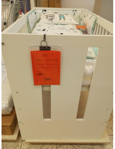 KLUPŚ Łóżeczko Paula biel 120x60 cm z...